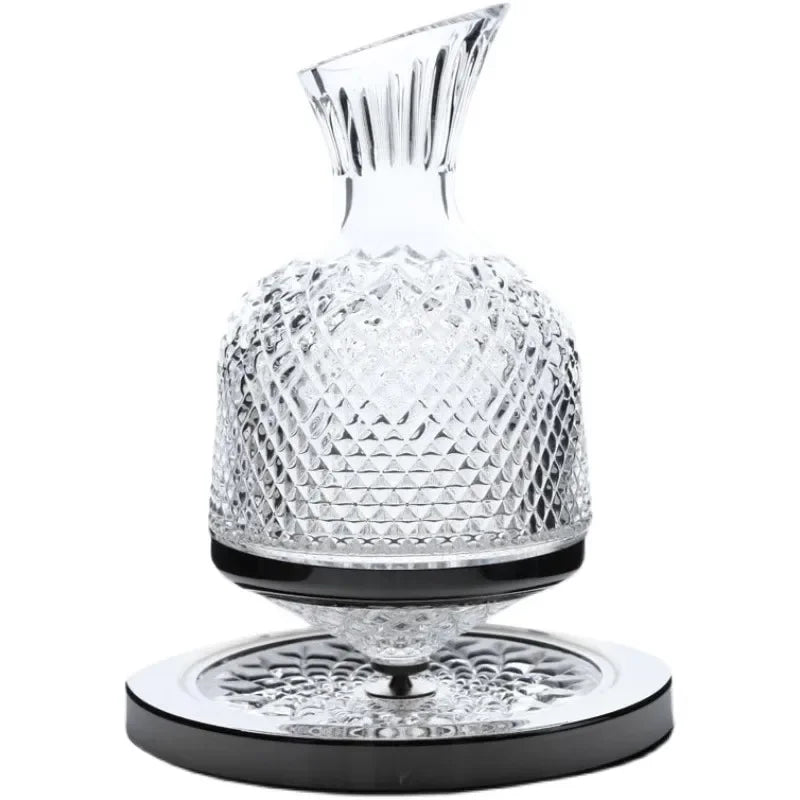 360 Rotating Wine Decanter Tumbler 1500Ml Decanter Dispenser Crystal Glass Bottle Wine Aerator Mirror Jug Gift Bar Decoration