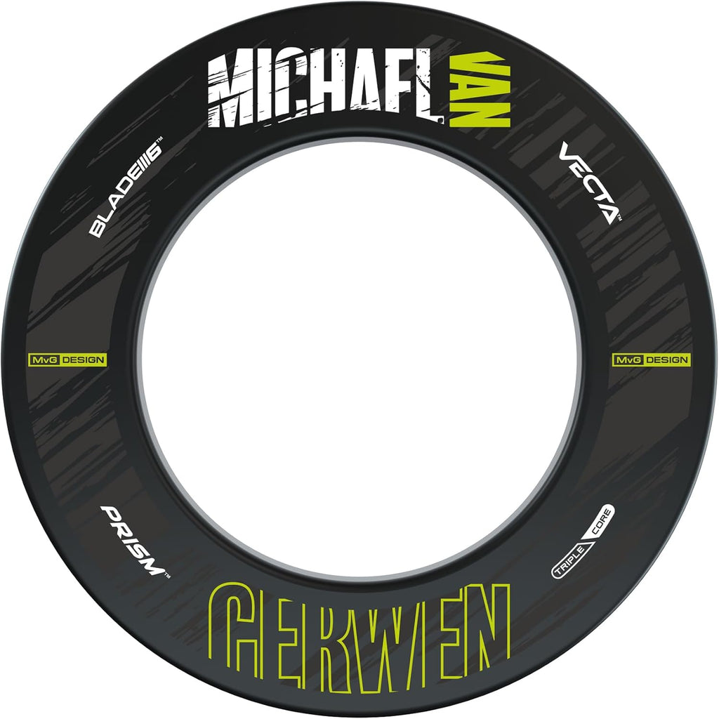 Michael Van Gerwen Mvg Sets Available with Dartboards, Cabinets, Surrounds, Darts and Accessories