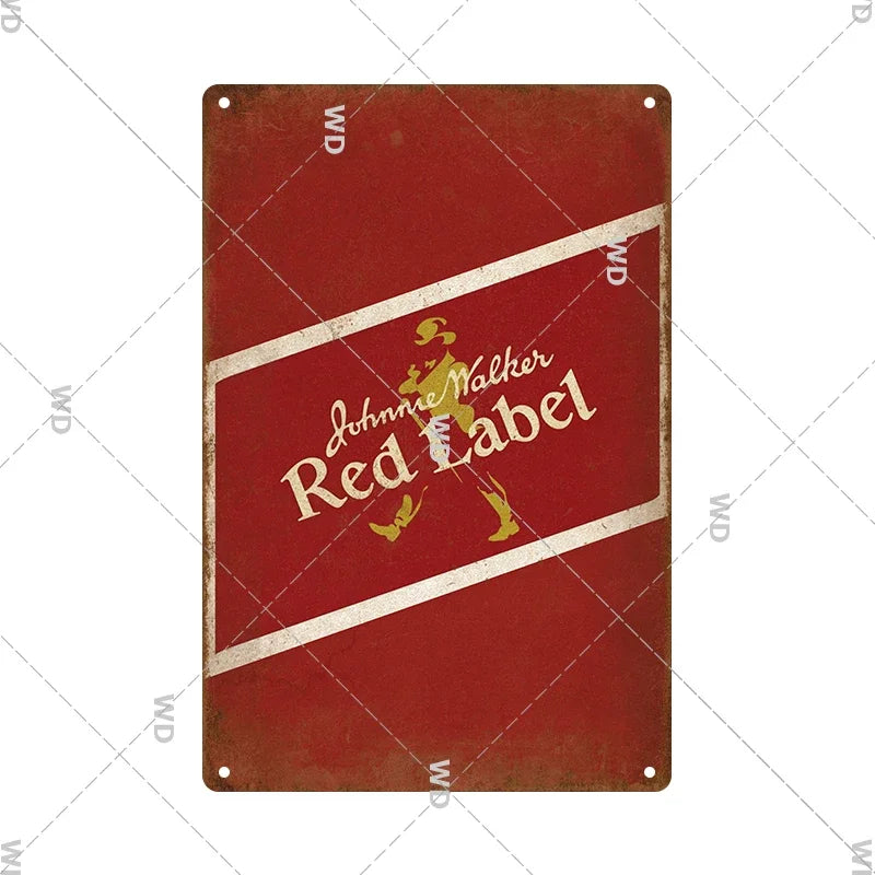 Whisky Brand Metal Vintage Tin Sign Metal Sign Decorative Wall Plaque Advertising Plate Pub Bar Club Man Cave Decor Wall Decor