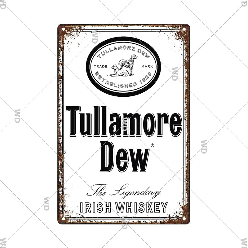 Whisky Brand Metal Vintage Tin Sign Metal Sign Decorative Wall Plaque Advertising Plate Pub Bar Club Man Cave Decor Wall Decor