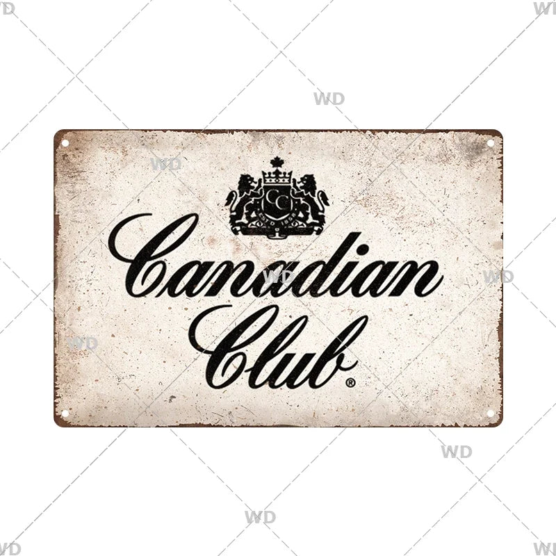 Whisky Brand Metal Vintage Tin Sign Metal Sign Decorative Wall Plaque Advertising Plate Pub Bar Club Man Cave Decor Wall Decor