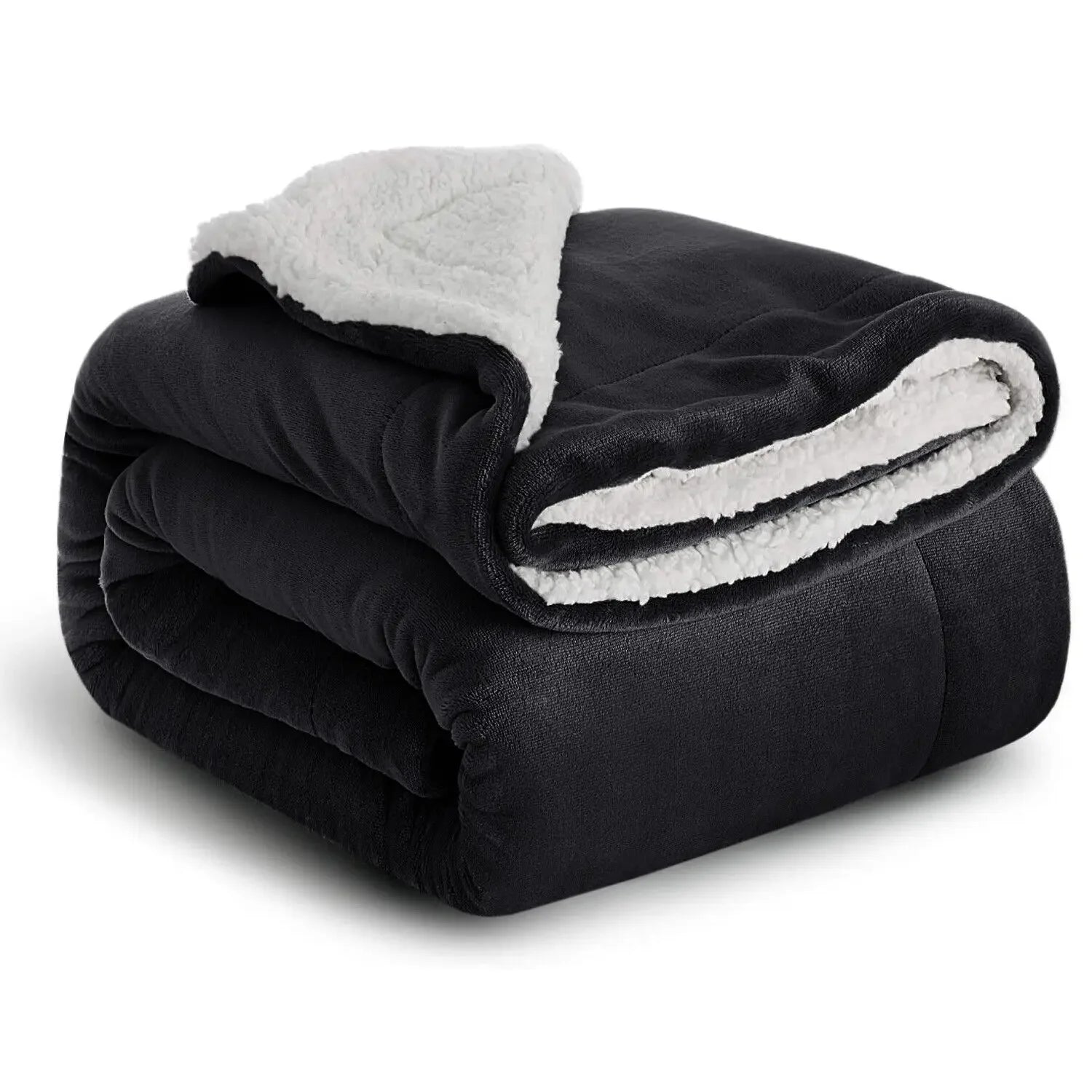 Reversible Sherpa Fleece Throw — Luxury Cinema Blanket