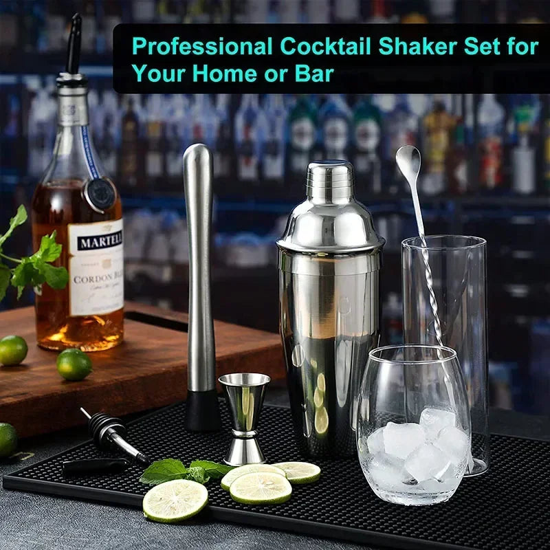 Premium Cocktail Shaker Set — 12 Piece Stainless Steel Bar Kit