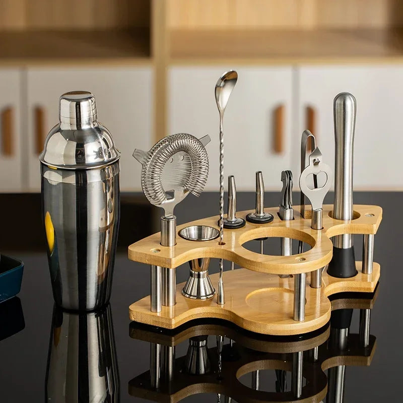Premium Cocktail Shaker Set — 12 Piece Stainless Steel Bar Kit