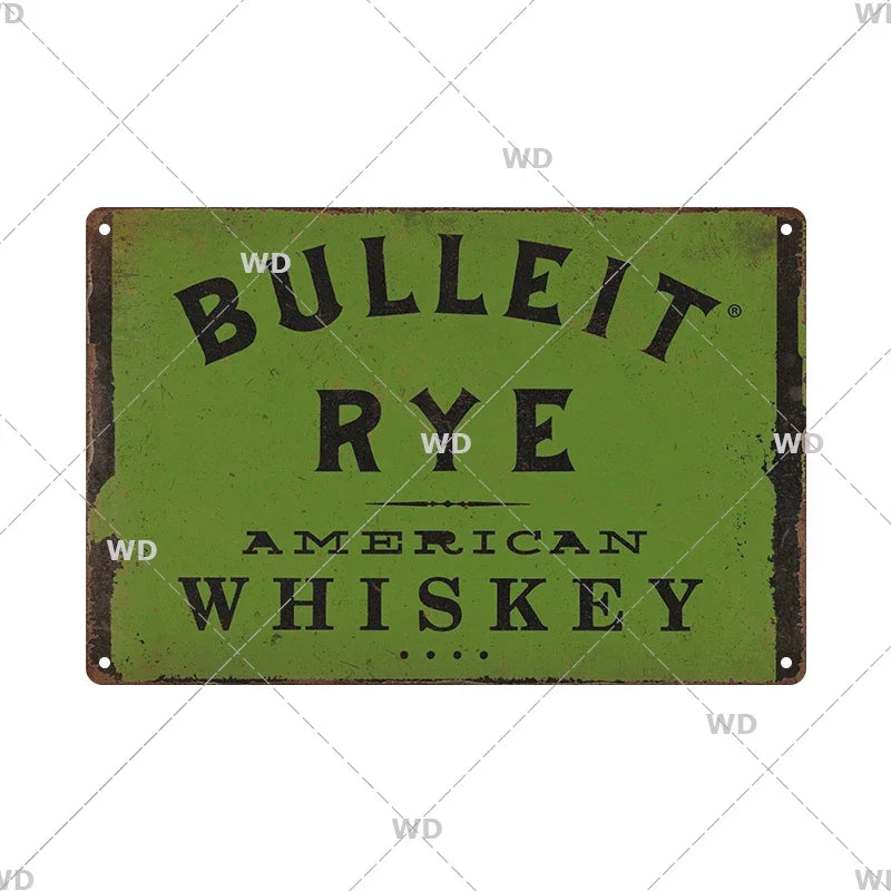 Whisky Brand Metal Vintage Tin Sign Metal Sign Decorative Wall Plaque Advertising Plate Pub Bar Club Man Cave Decor Wall Decor