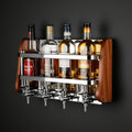 Wall-Mounted 4-Bottle Professional Bar Optic Rack