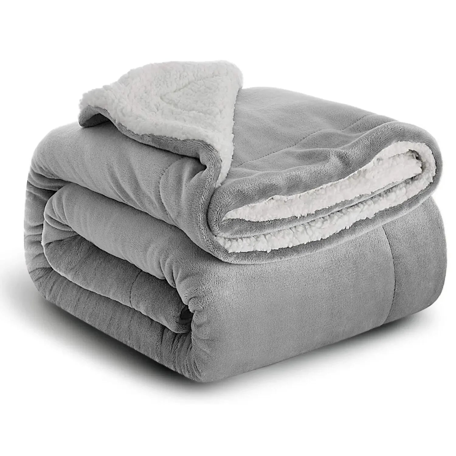 Reversible Sherpa Fleece Throw — Luxury Cinema Blanket