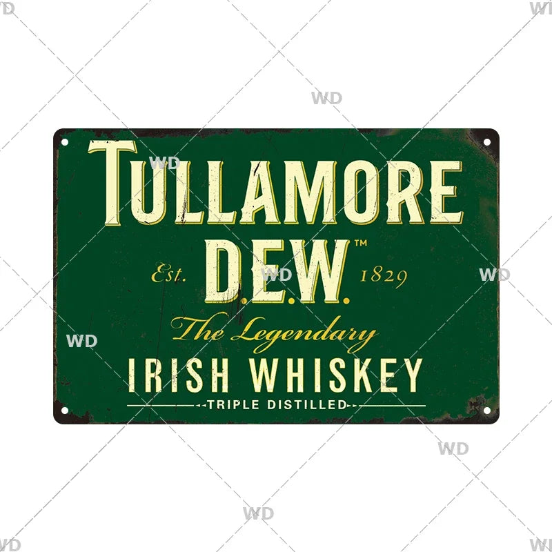Whisky Brand Metal Vintage Tin Sign Metal Sign Decorative Wall Plaque Advertising Plate Pub Bar Club Man Cave Decor Wall Decor