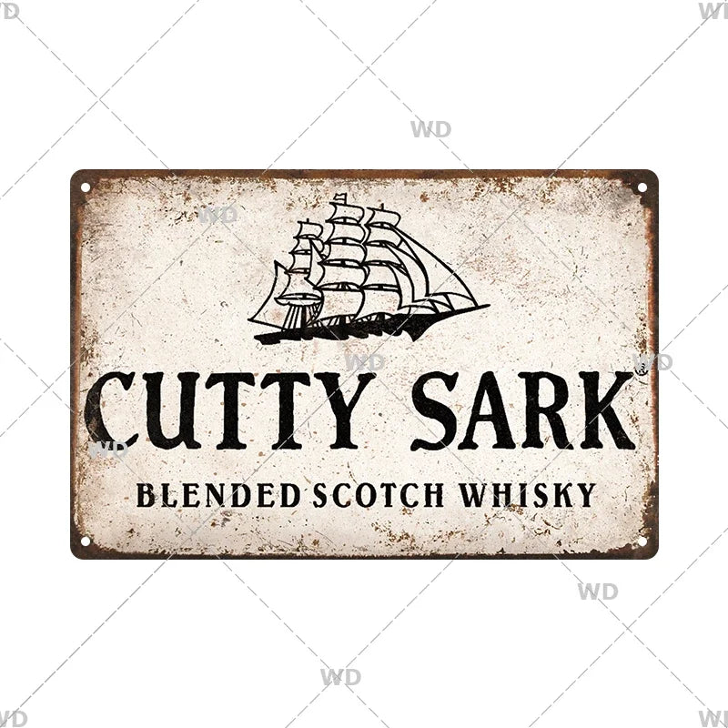 Whisky Brand Metal Vintage Tin Sign Metal Sign Decorative Wall Plaque Advertising Plate Pub Bar Club Man Cave Decor Wall Decor