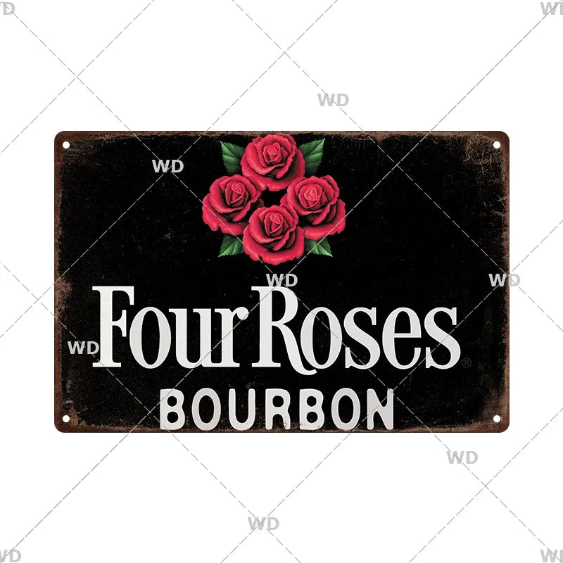 Whisky Brand Metal Vintage Tin Sign Metal Sign Decorative Wall Plaque Advertising Plate Pub Bar Club Man Cave Decor Wall Decor