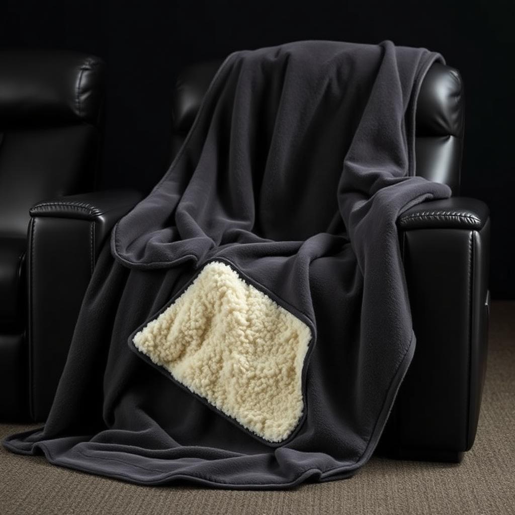 Sherpa Cinema Blanket with Foot Pocket